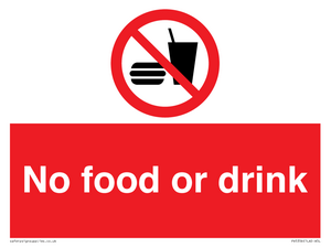 No food or drink